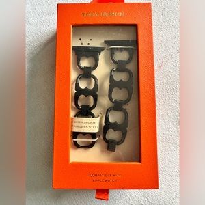 Authentic Tory Burch Black Adjustable Apple Watch Band